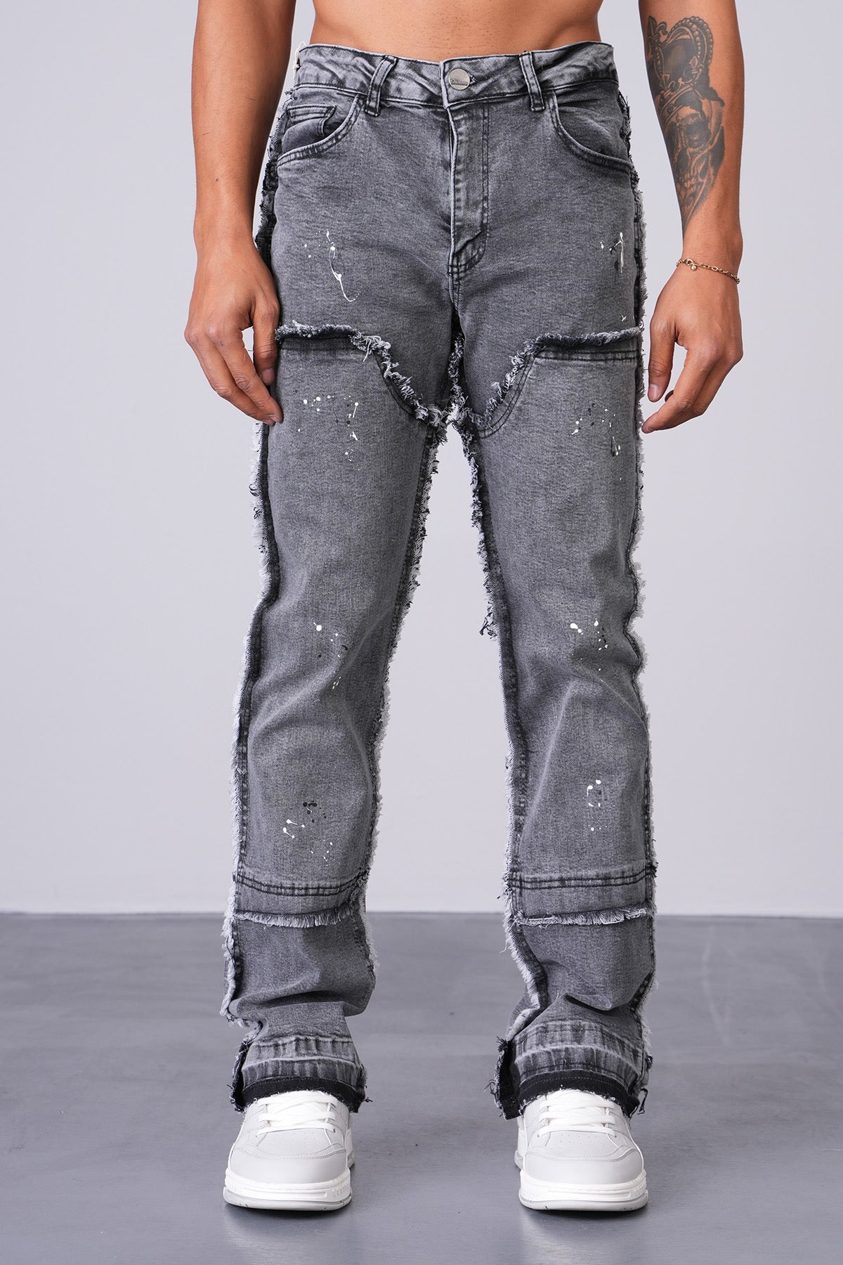 JEANS FLARE - GRIS