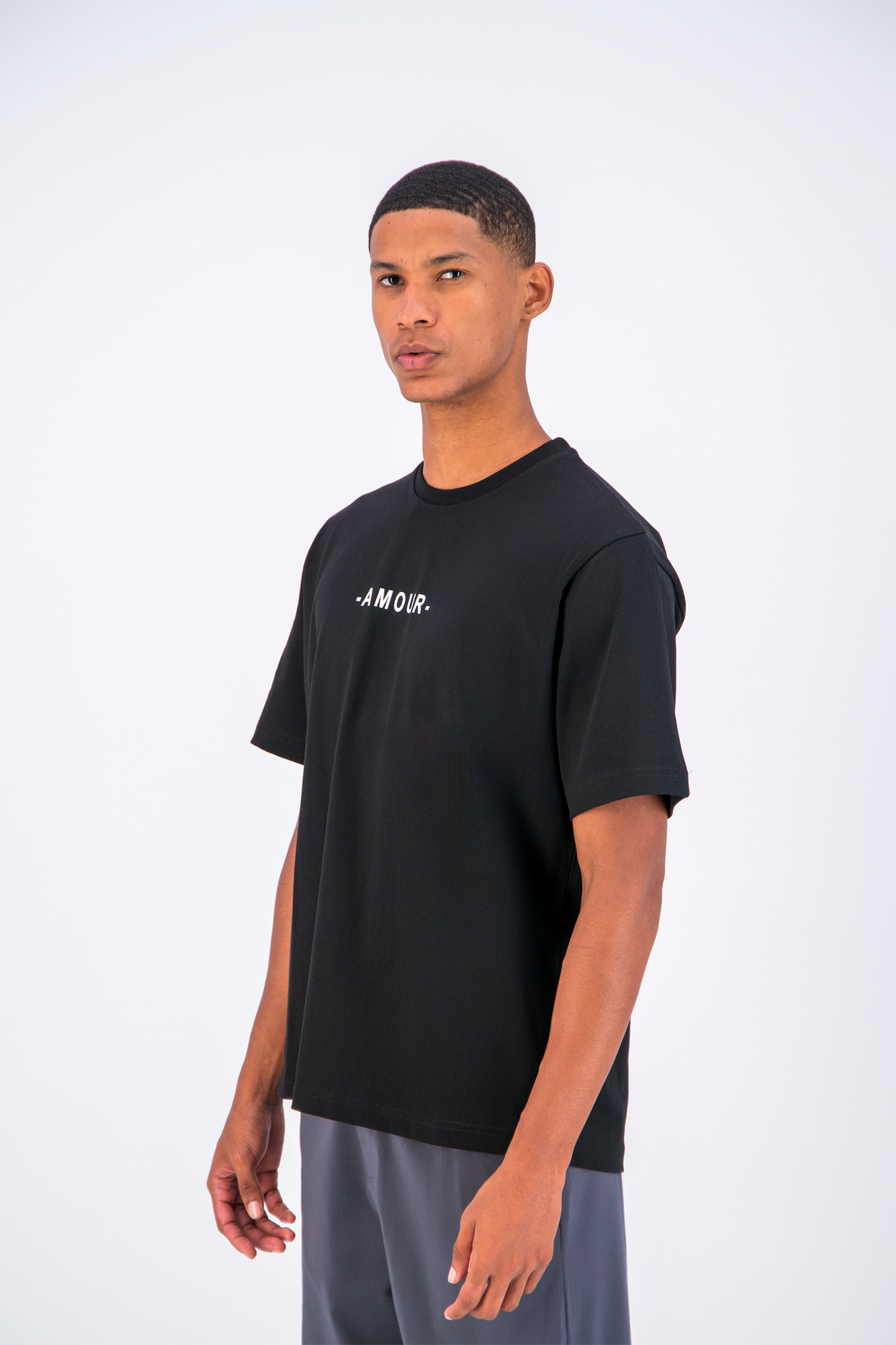 T-SHIRT AMOUR - NOIR