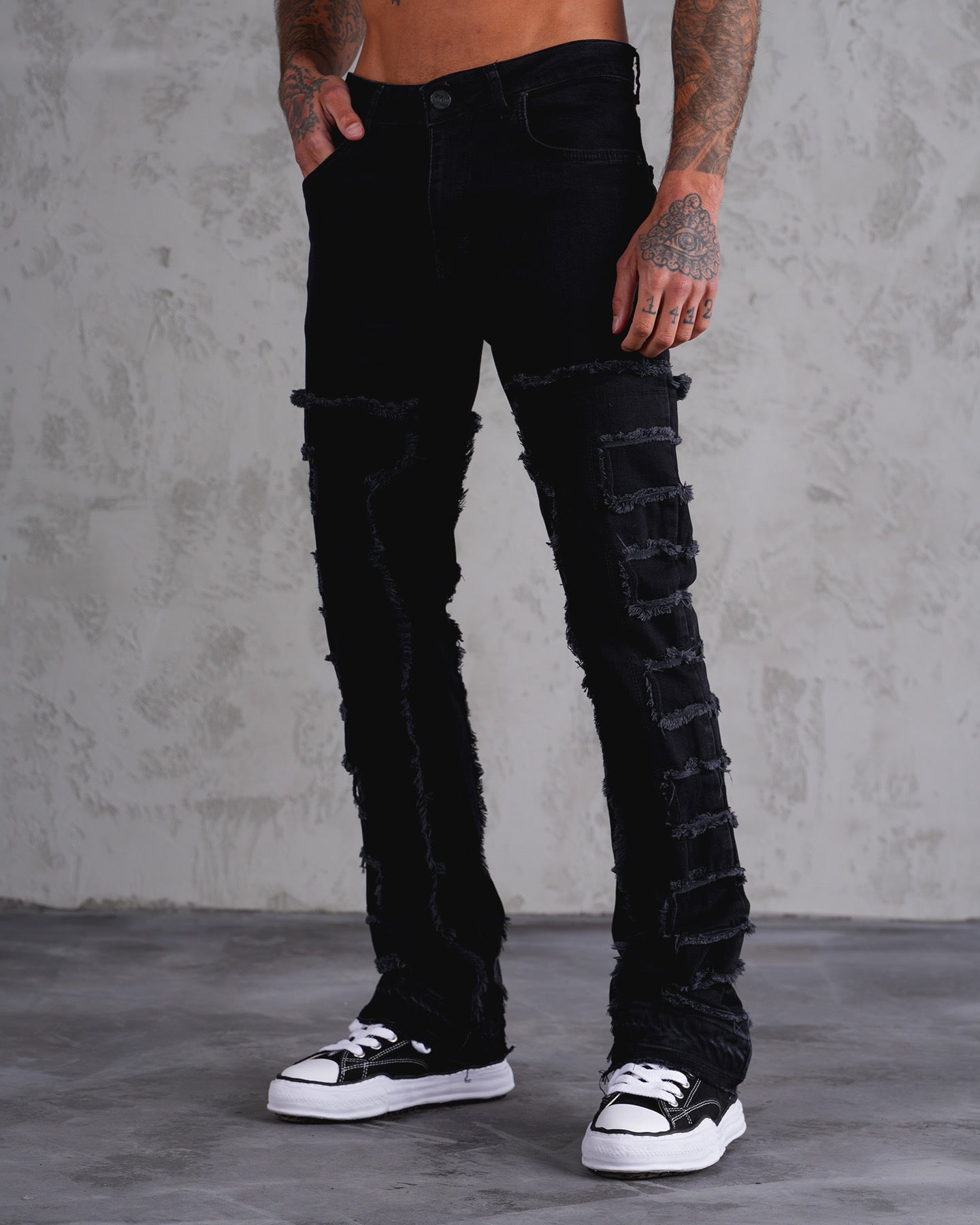 JEANS FLARE - NOIR