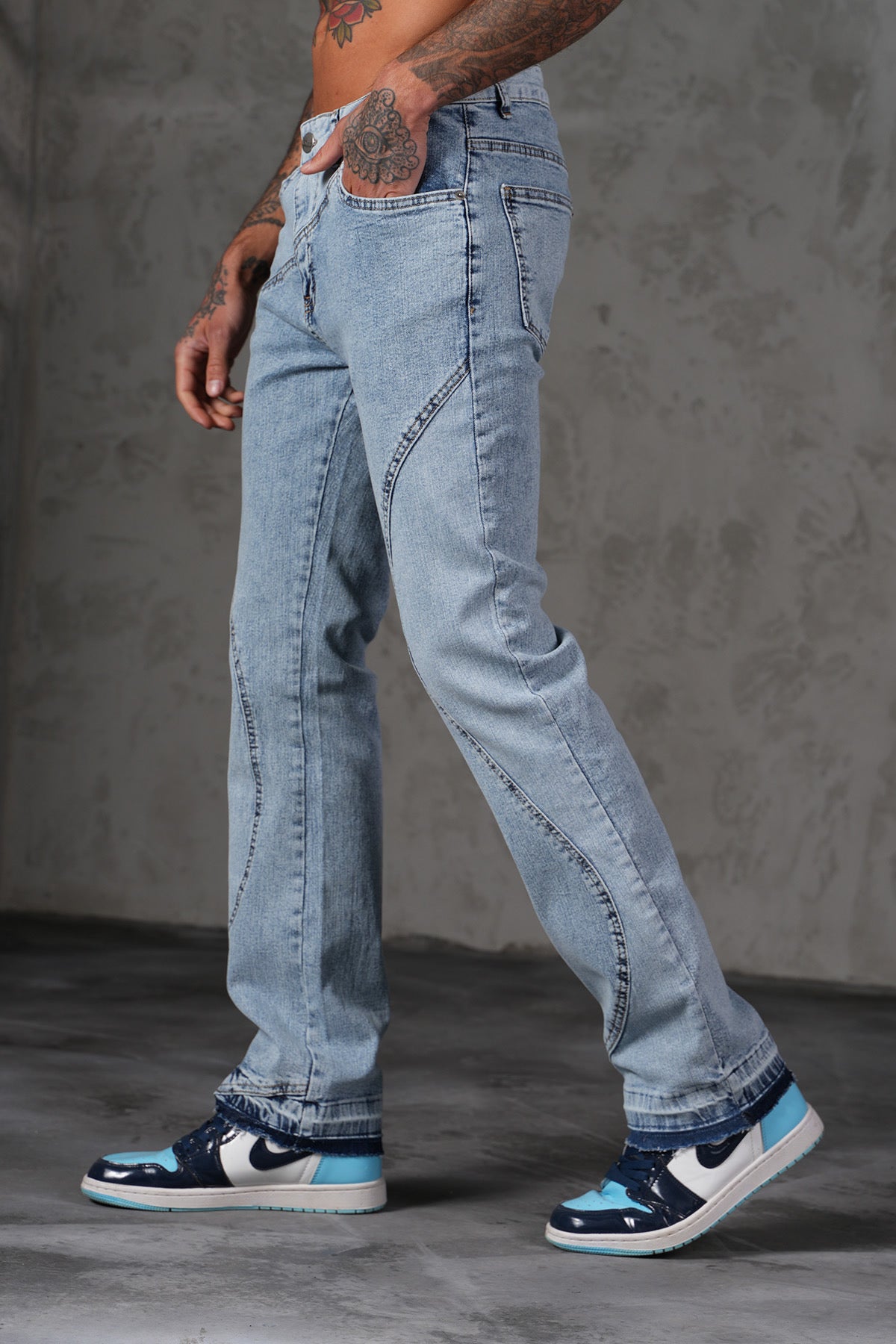 JEANS FLARE - BLEU