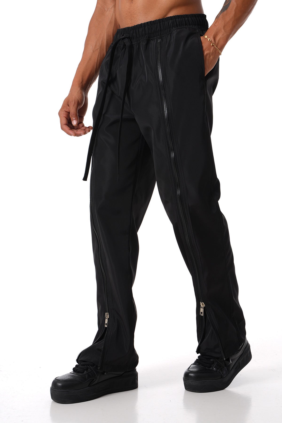 PANTALON D'EXTÉRIEUR ZIPPÉ - NOIR