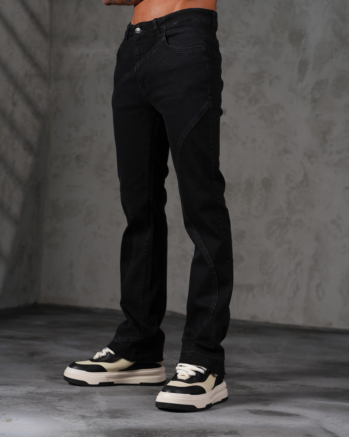 JEANS FLARE - NOIR