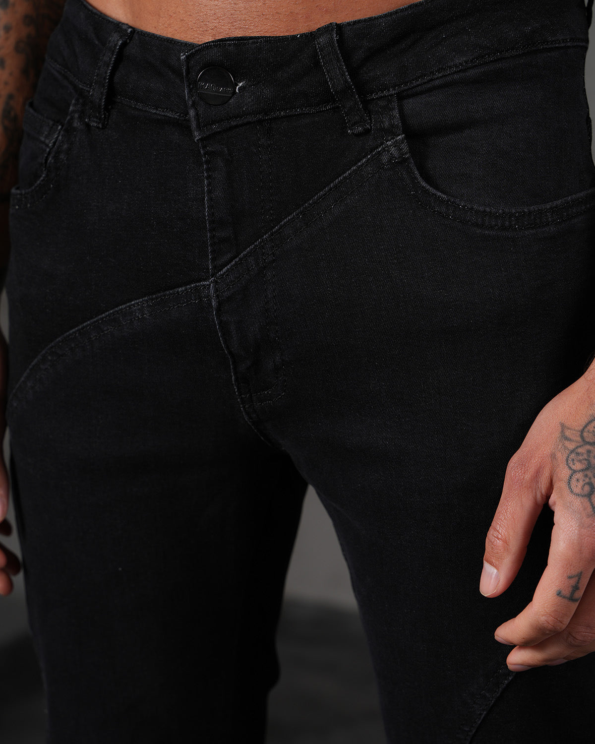 JEANS FLARE - NOIR