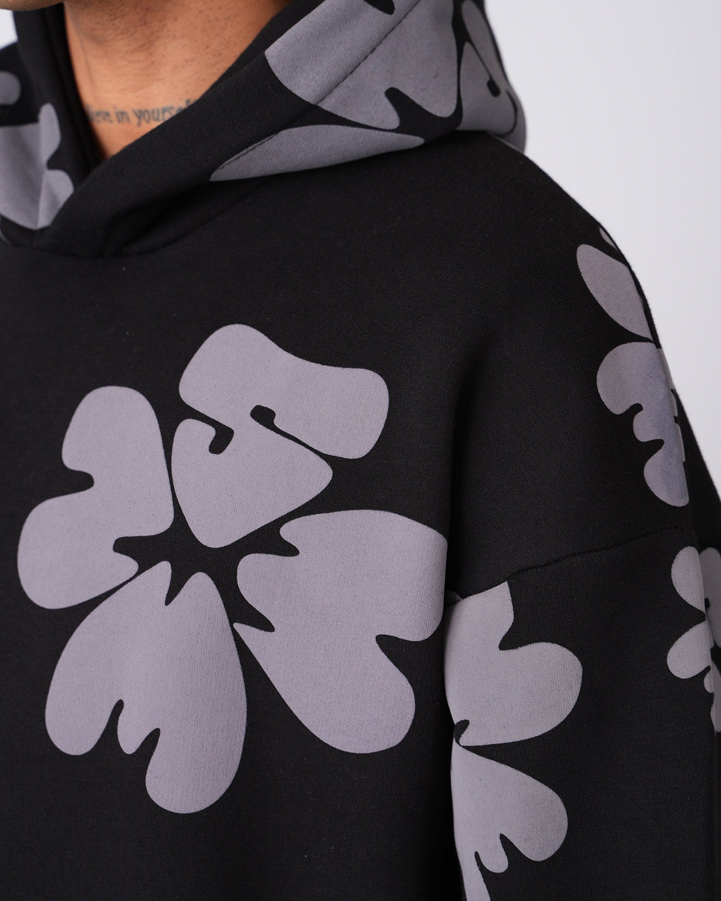 ENSEMBLE FLEUR NOIR - GRIS