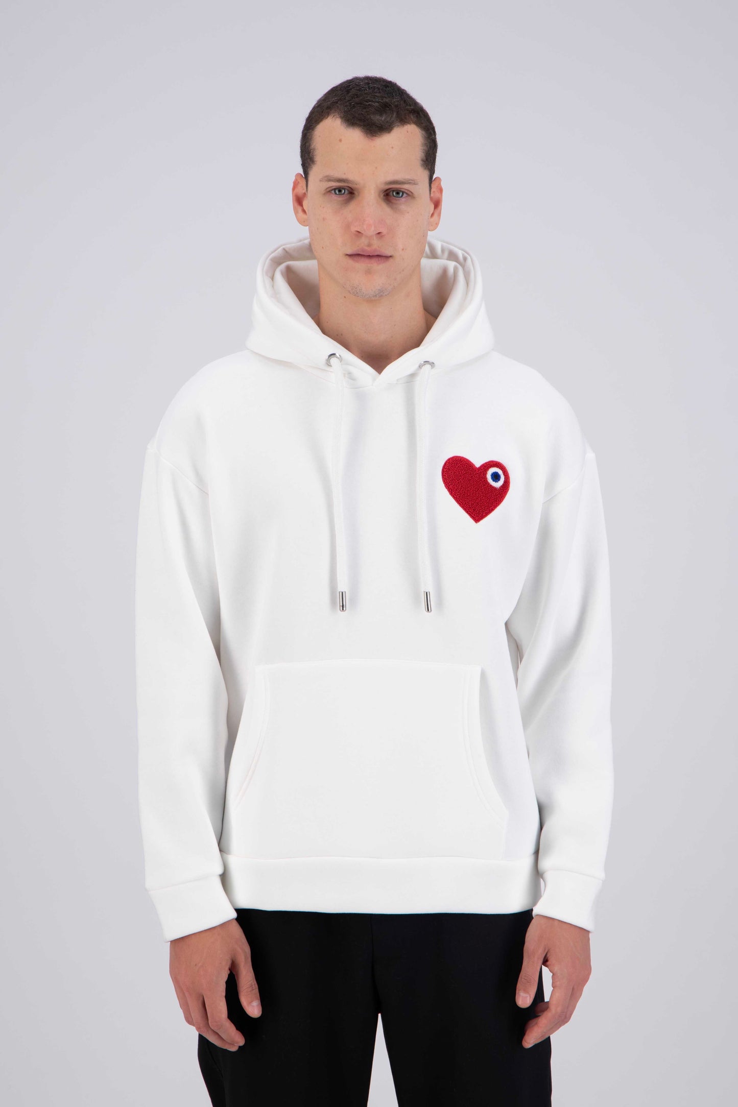 PULL BLANC - COEUR ROUGE