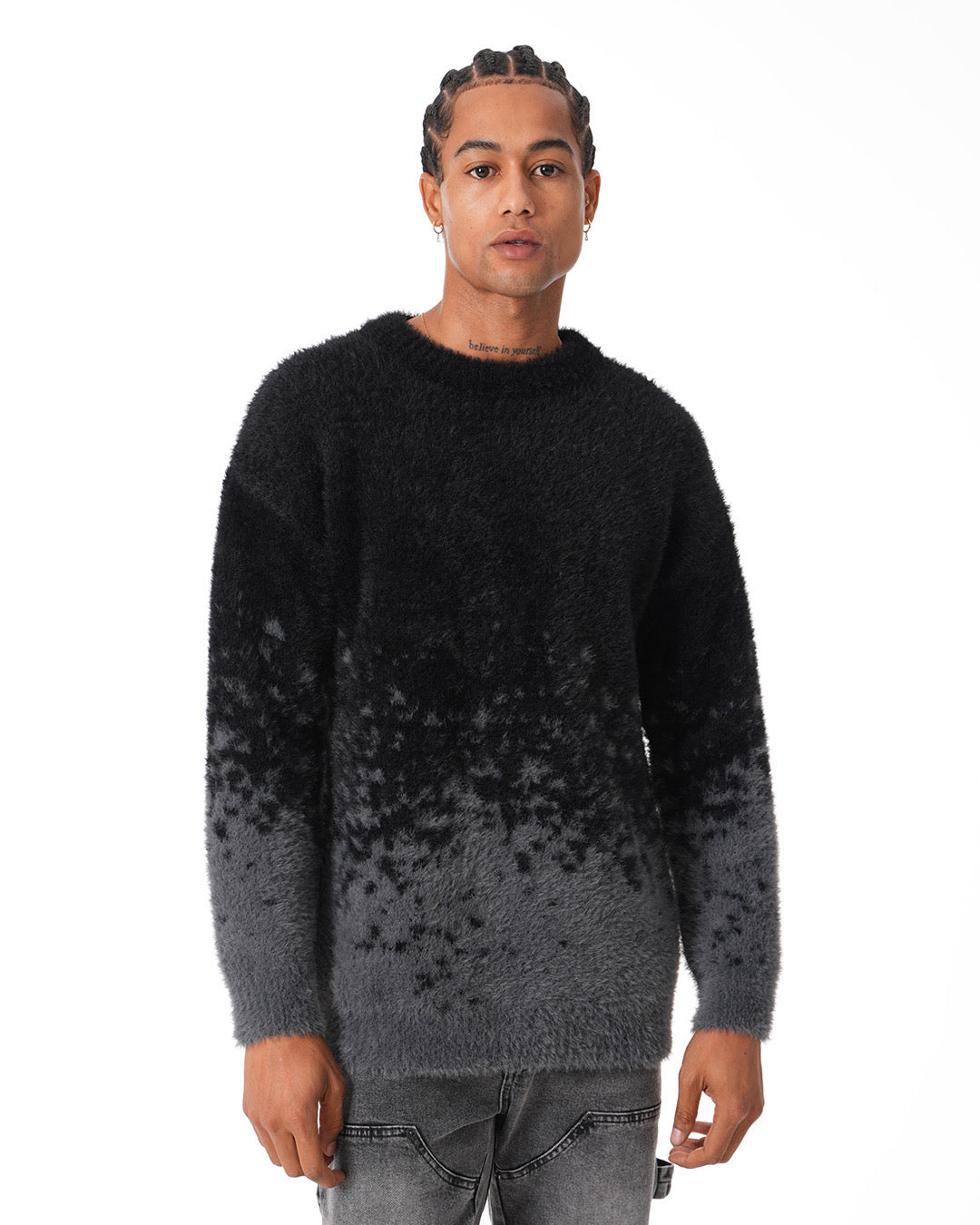 PULL - NOIR - GRIS