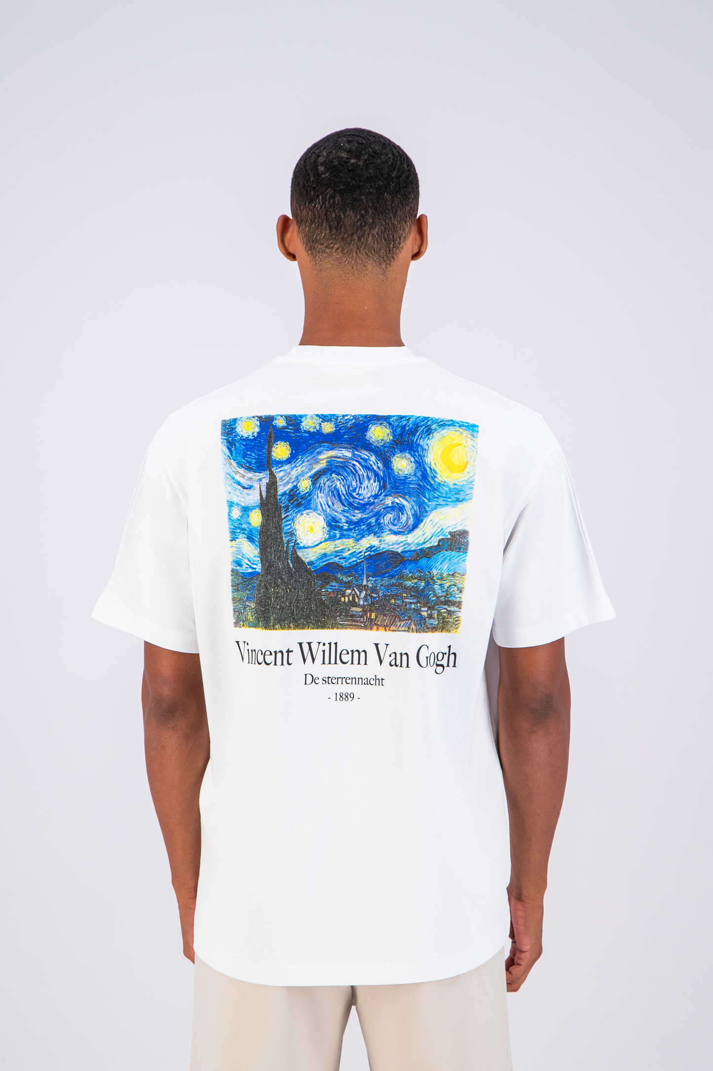 T-SHIRT ART VAN GHOG - BLANC
