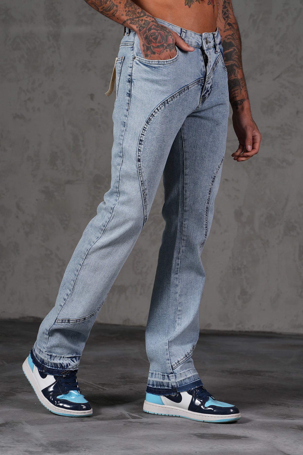JEANS FLARE - BLEU