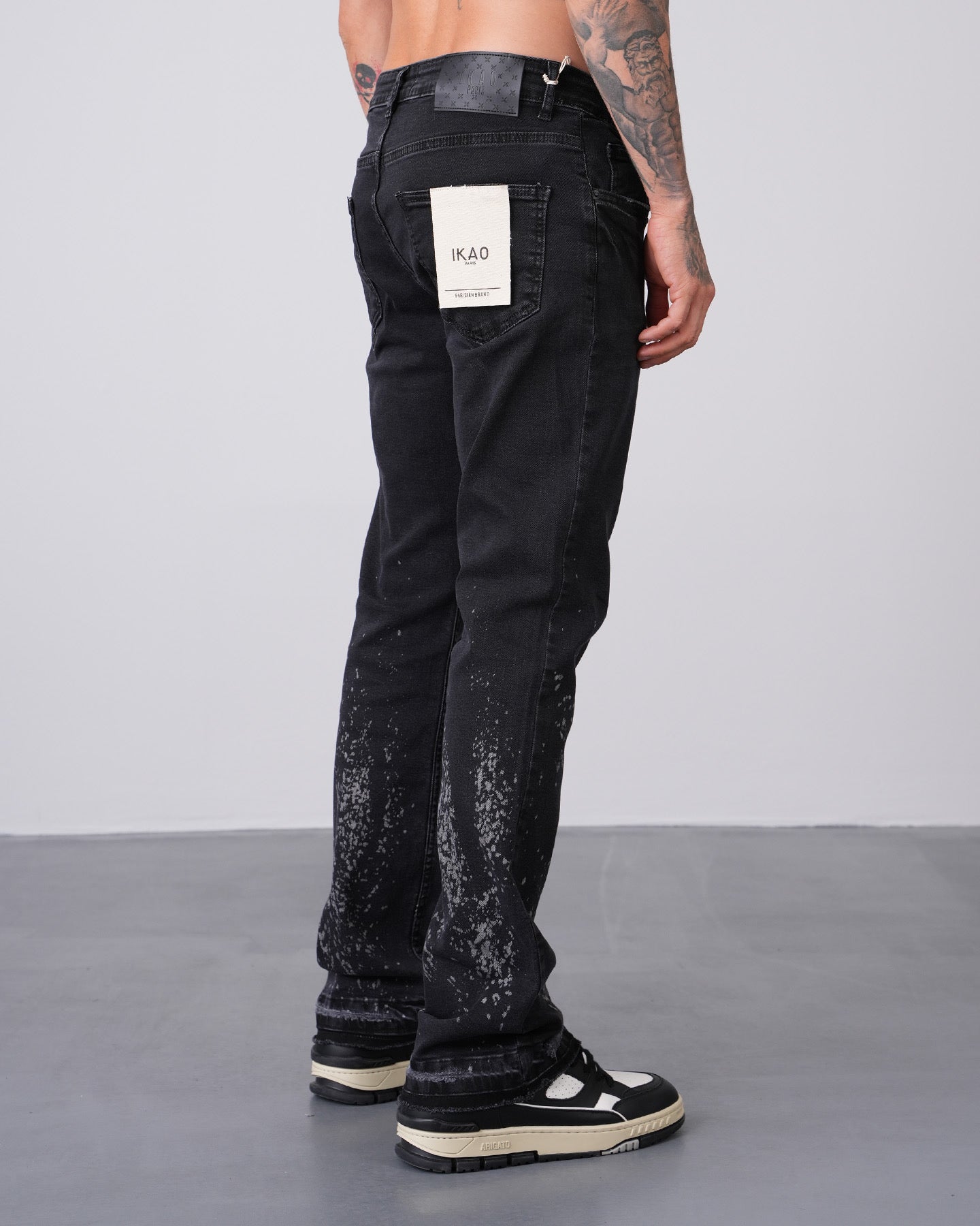JEANS PAINT - NOIR - GRIS