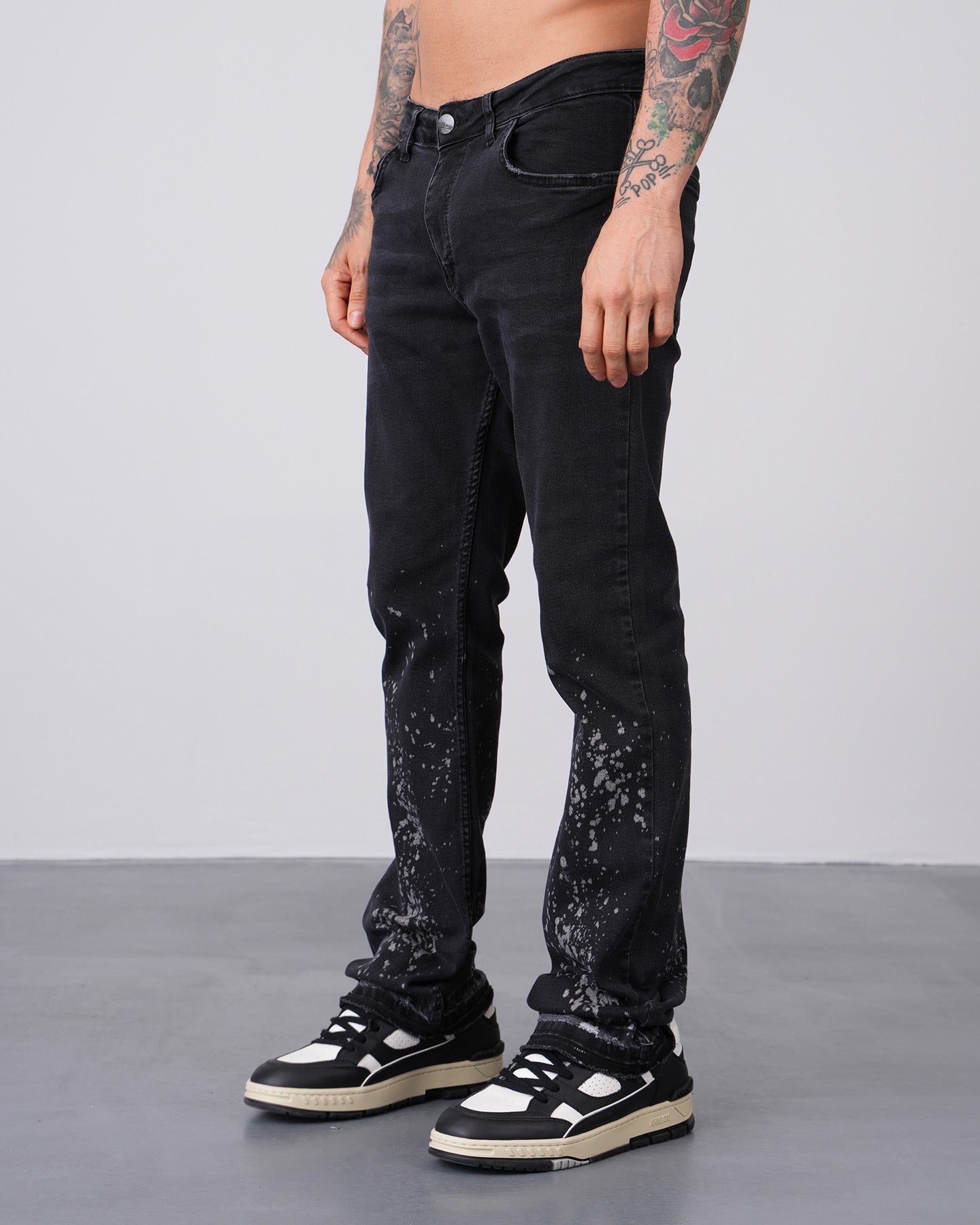 JEANS PAINT - NOIR - GRIS