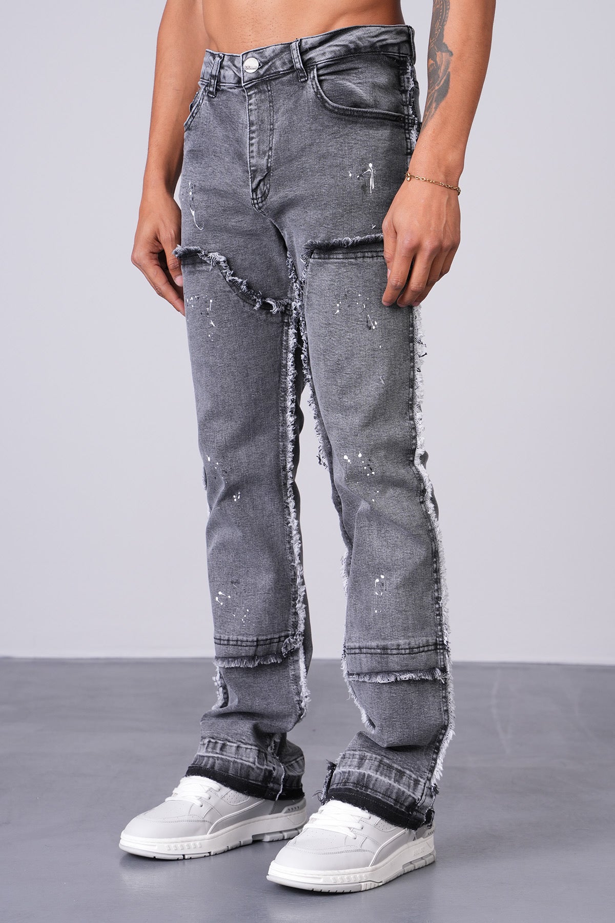 JEANS FLARE - GRIS