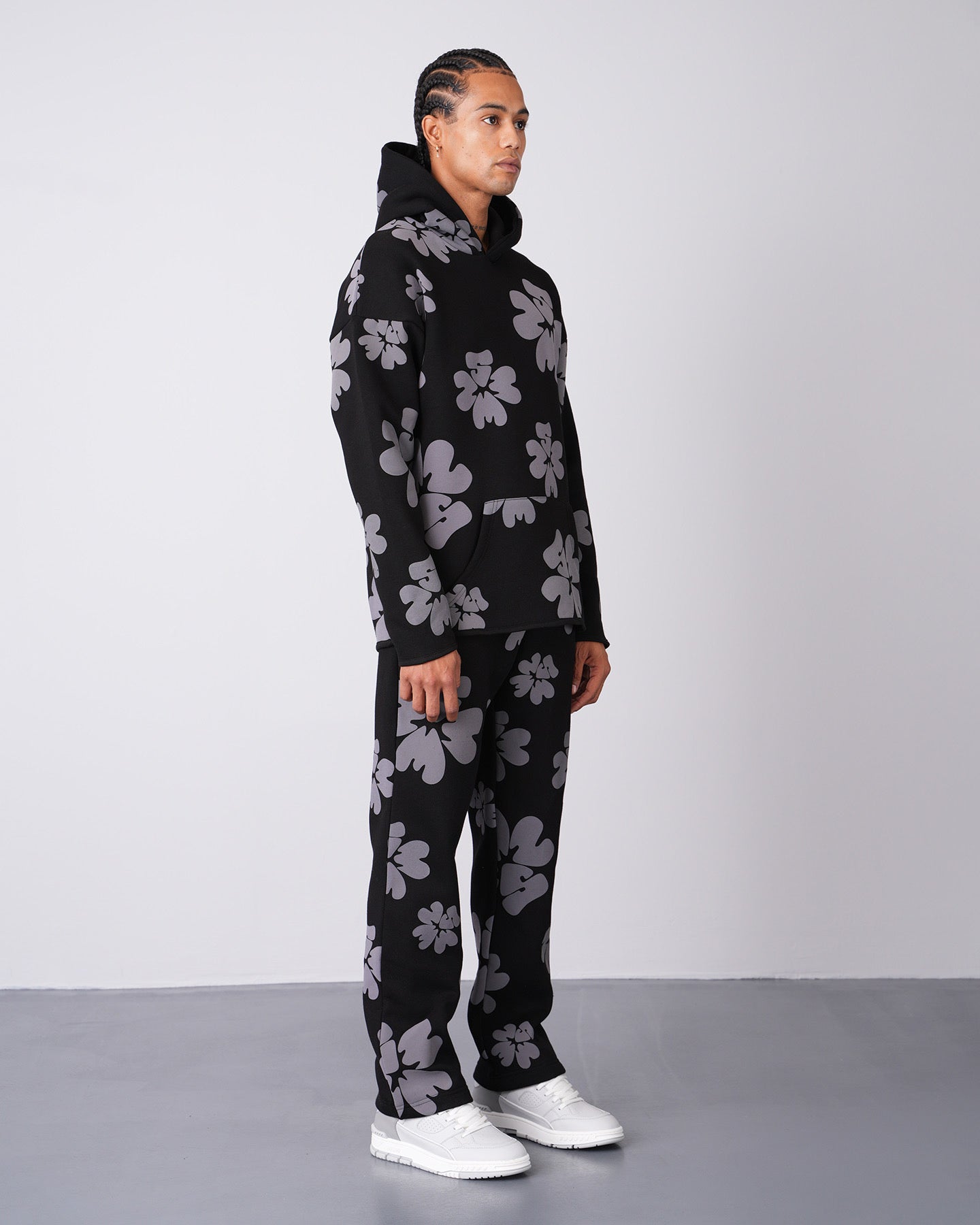 ENSEMBLE FLEUR NOIR - GRIS