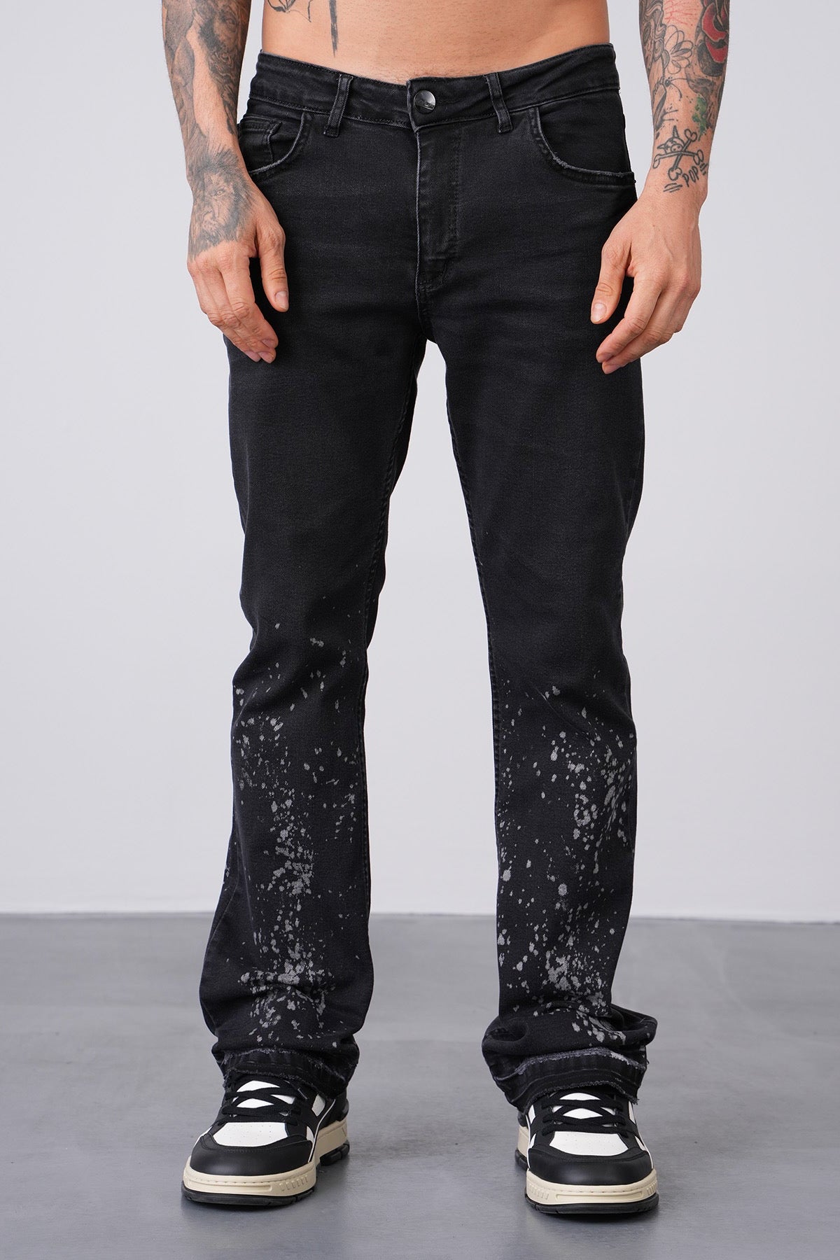 JEANS PAINT - NOIR - GRIS