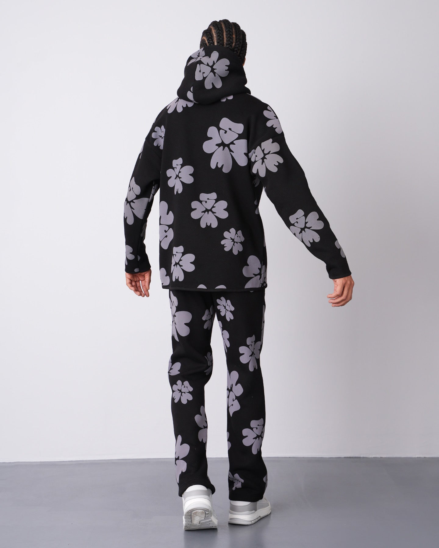 ENSEMBLE FLEUR NOIR - GRIS