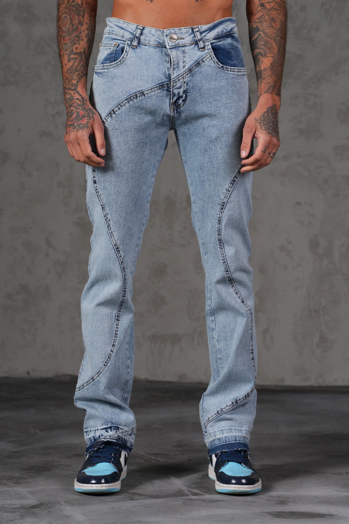 JEANS FLARE - BLEU