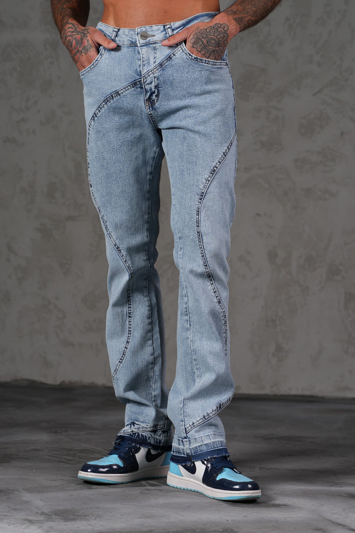 JEANS FLARE - BLEU