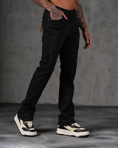 JEANS FLARE - NOIR