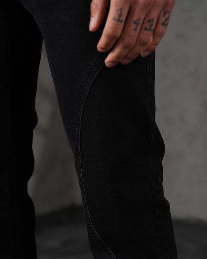 JEANS FLARE - NOIR