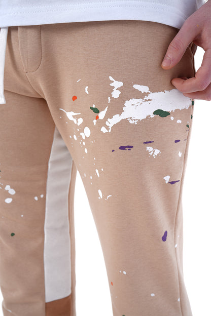 JOGGING FLARE PAINT - BEIGE