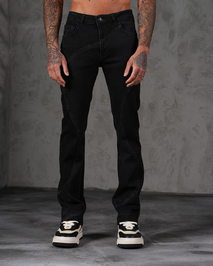 JEANS FLARE - NOIR