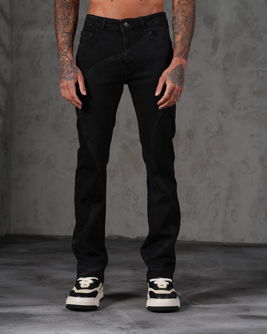 JEANS FLARE - NOIR