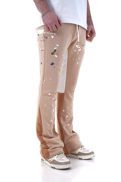 JOGGING FLARE PAINT - BEIGE