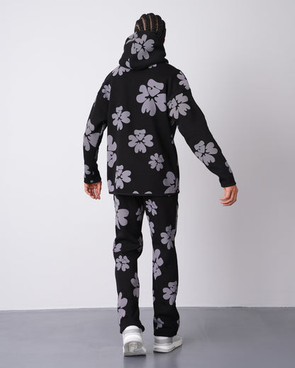 ENSEMBLE FLEUR NOIR - GRIS