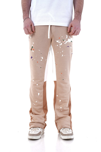 JOGGING FLARE PAINT - BEIGE