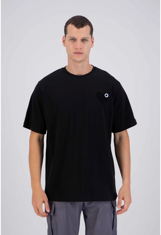 T-SHIRT NOIR - COEUR NOIR